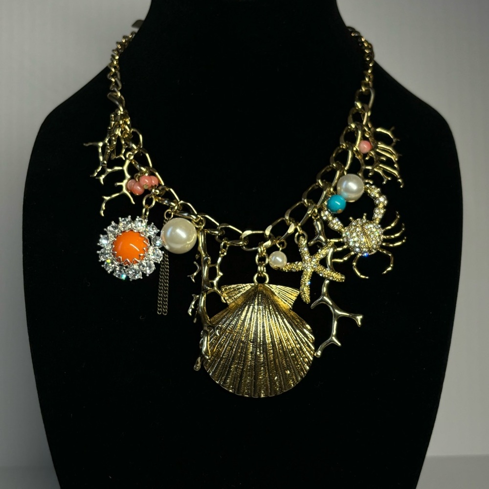 American Glamour Badgley Mischka - Gold necklace with pendants